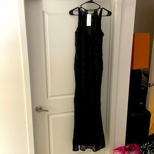 Long Black French Connection Dress with Tags